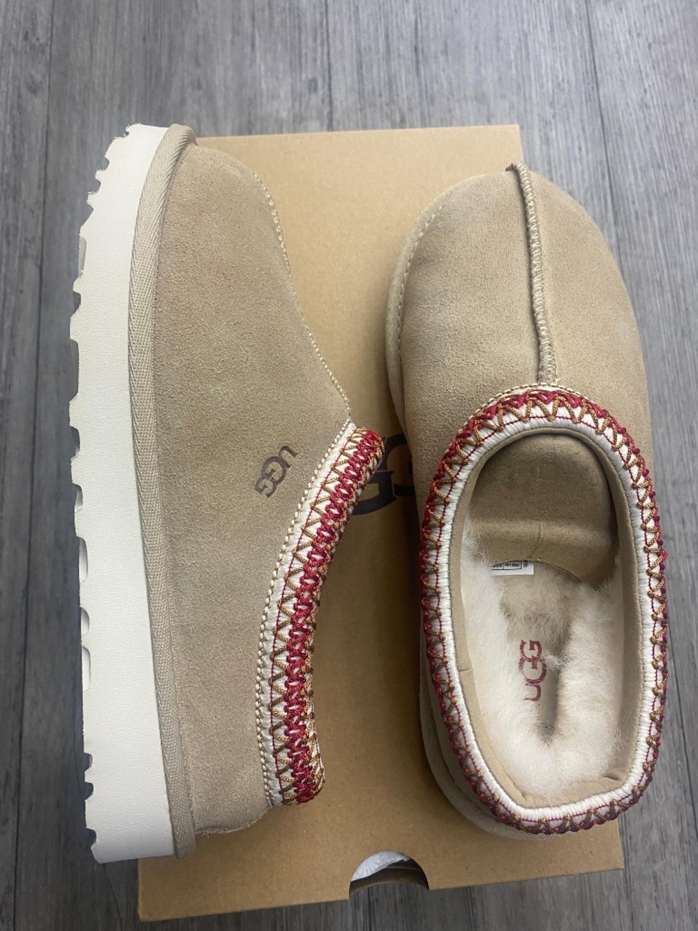 UGG Tasman II Slippers SDDR Gray Suede Casual Slip-On Shoes Authentic UG